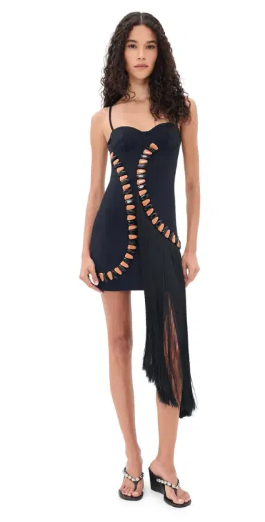 PatBo Delya Knit Beaded Fringe Mini Dress | Thumbnail 1 PatBo Delya Knit Beaded Fringe Mini Dress | Thumbnail 1