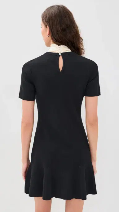 Cinq à Sept Janis Mini Dress Black/Gardenia | Thumbnail 3 Cinq à Sept Janis Mini Dress Black/Gardenia | Thumbnail 3