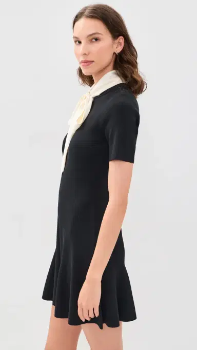 Cinq à Sept Janis Mini Dress Black/Gardenia | Thumbnail 4 Cinq à Sept Janis Mini Dress Black/Gardenia | Thumbnail 4