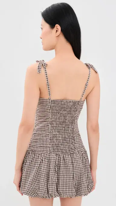 ASTR the Label Jeliany Mini Dress Brown Gingham | Thumbnail 3 ASTR the Label Jeliany Mini Dress Brown Gingham | Thumbnail 3