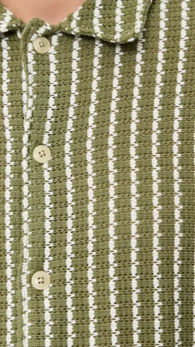 Madewell Naples Collared hirt tripe Olive | Thumbnail 6 Madewell Naples Collared hirt tripe Olive | Thumbnail 6