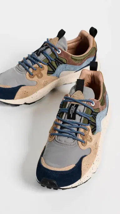 Flower Mountain Yamano 3 Sneakers Navy/Light Brown/Grey | Thumbnail 4 Flower Mountain Yamano 3 Sneakers Navy/Light Brown/Grey | Thumbnail 4