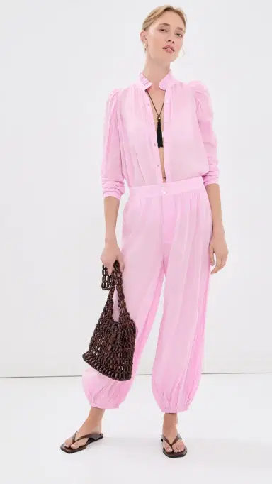 ALIX OF BOHEMIA Artemis Button Down Shirt ight Pink | Thumbnail 5 ALIX OF BOHEMIA Artemis Button Down Shirt ight Pink | Thumbnail 5