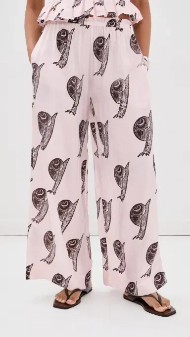 ALIX OF BOHEMIA Margie Snail Study Silk Pants Light Pink | Thumbnail 2 ALIX OF BOHEMIA Margie Snail Study Silk Pants Light Pink | Thumbnail 2