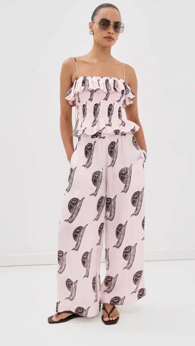 ALIX OF BOHEMIA Margie Snail Study Silk Pants Light Pink | Thumbnail 5 ALIX OF BOHEMIA Margie Snail Study Silk Pants Light Pink | Thumbnail 5