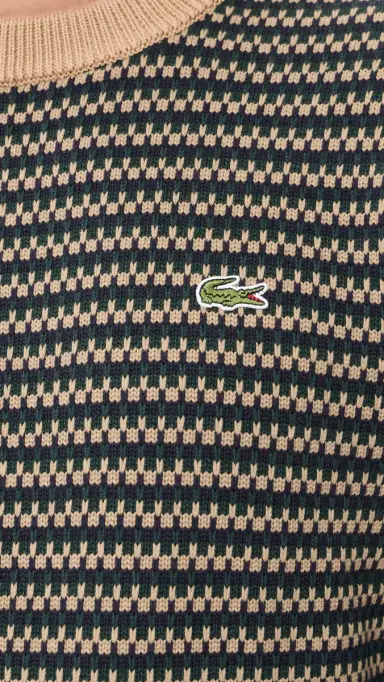 Lacoste Point Fantaisie Crew Sweater | Thumbnail 6 Lacoste Point Fantaisie Crew Sweater | Thumbnail 6