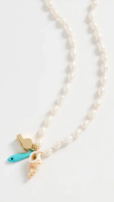 Clare V. Freshwater Pearl Charm Necklace Cream Multi One Size | Thumbnail 2 Clare V. Freshwater Pearl Charm Necklace Cream Multi One Size | Thumbnail 2