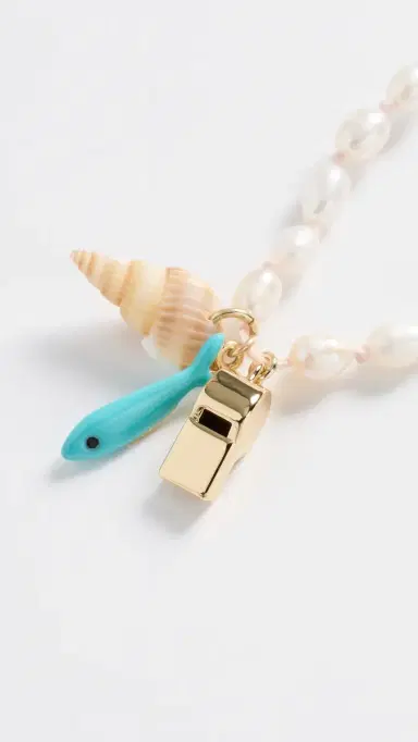 Clare V. Freshwater Pearl Charm Necklace Cream Multi One Size | Thumbnail 5 Clare V. Freshwater Pearl Charm Necklace Cream Multi One Size | Thumbnail 5