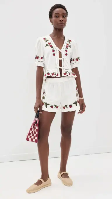 Sea Bindi Strawberry Shorts Cream L | Thumbnail 5 Sea Bindi Strawberry Shorts Cream L | Thumbnail 5