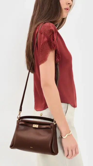 JW PEI Carmen Top Handle Bag Reddish Brown One Size | Thumbnail 3 JW PEI Carmen Top Handle Bag Reddish Brown One Size | Thumbnail 3