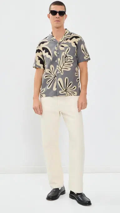 Universal Works Baja Print Road Shirt Grey | Thumbnail 5 Universal Works Baja Print Road Shirt Grey | Thumbnail 5