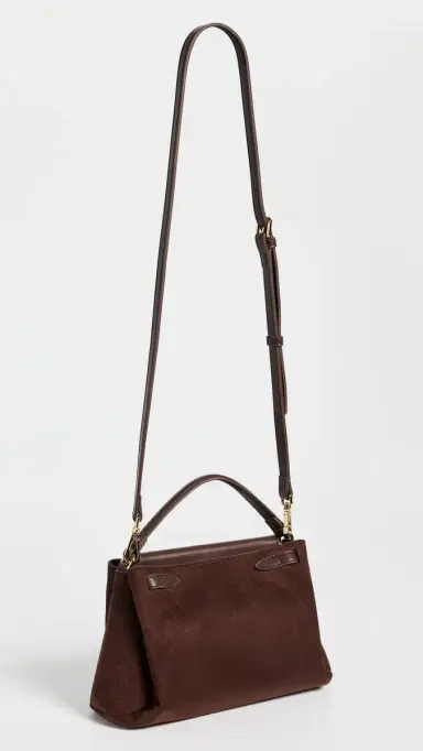 JW PEI Carmen Faux Suede Top Handle Bag Dark Brown One Size | Thumbnail 5 JW PEI Carmen Faux Suede Top Handle Bag Dark Brown One Size | Thumbnail 5