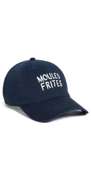 Clare V. Clare V. Baseball Hat Cream/Navy One Size | Thumbnail 1 Clare V. Clare V. Baseball Hat Cream/Navy One Size | Thumbnail 1