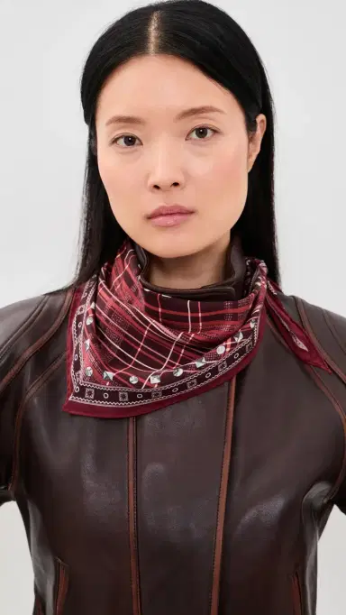 Acne Studios Volta Triangle Check Scarf | Thumbnail 4 Acne Studios Volta Triangle Check Scarf | Thumbnail 4