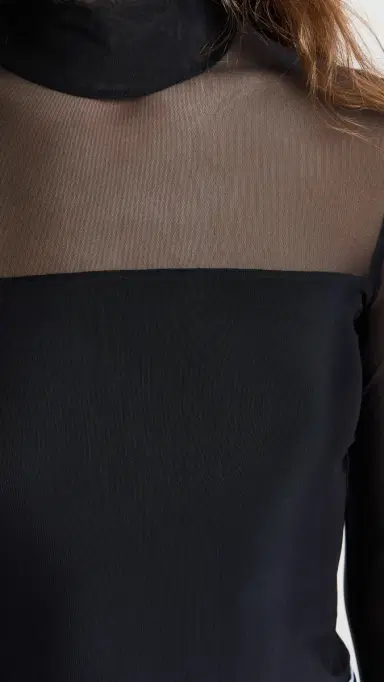 Commando Chic Mesh Long Sleeve Thong Bodysuit Black | Thumbnail 6 Commando Chic Mesh Long Sleeve Thong Bodysuit Black | Thumbnail 6
