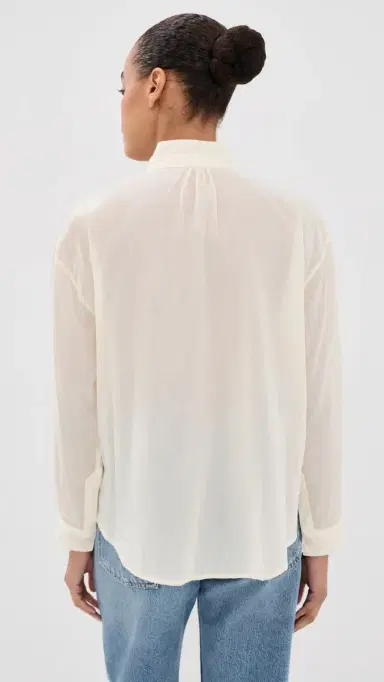 Alix of Bohemia Kiki Button Down Shirt Off White | Thumbnail 3 Alix of Bohemia Kiki Button Down Shirt Off White | Thumbnail 3