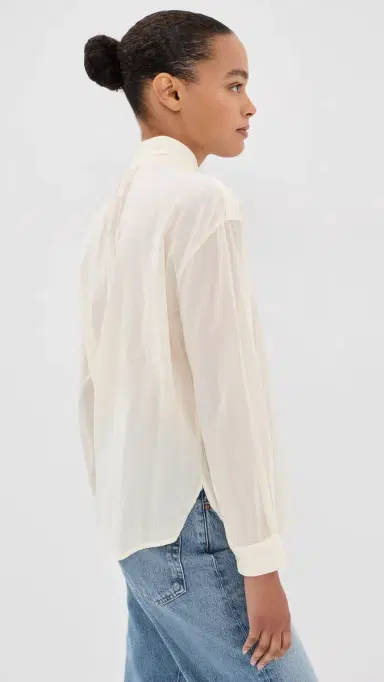 Alix of Bohemia Kiki Button Down Shirt Off White | Thumbnail 4 Alix of Bohemia Kiki Button Down Shirt Off White | Thumbnail 4