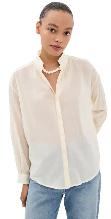 Alix of Bohemia Kiki Button Down Shirt Off White | Thumbnail 1 Alix of Bohemia Kiki Button Down Shirt Off White | Thumbnail 1