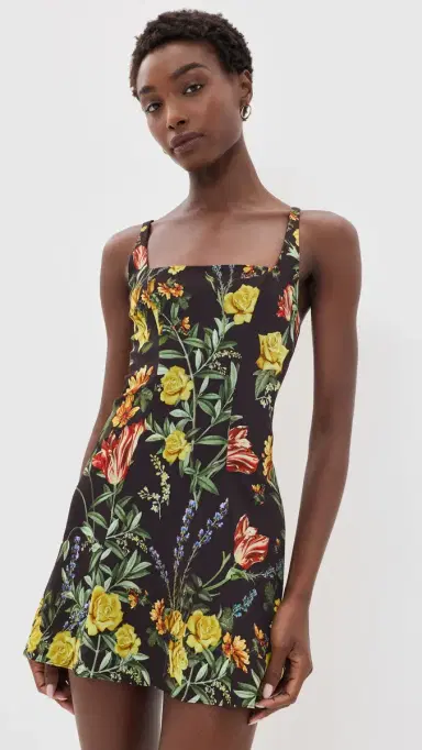 ALICE + OLIVIA Julia Mini Dress Desert Springs Black | Thumbnail 2 ALICE + OLIVIA Julia Mini Dress Desert Springs Black | Thumbnail 2