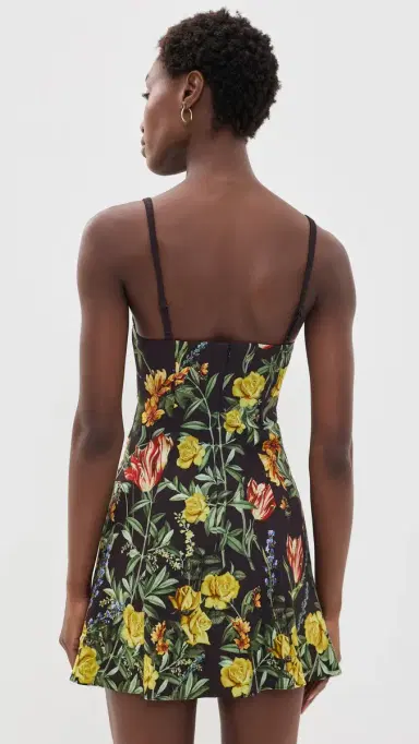 ALICE + OLIVIA Julia Mini Dress Desert Springs Black | Thumbnail 3 ALICE + OLIVIA Julia Mini Dress Desert Springs Black | Thumbnail 3