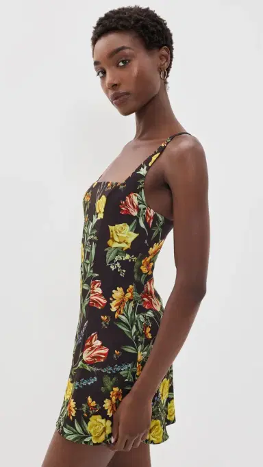 ALICE + OLIVIA Julia Mini Dress Desert Springs Black | Thumbnail 4 ALICE + OLIVIA Julia Mini Dress Desert Springs Black | Thumbnail 4