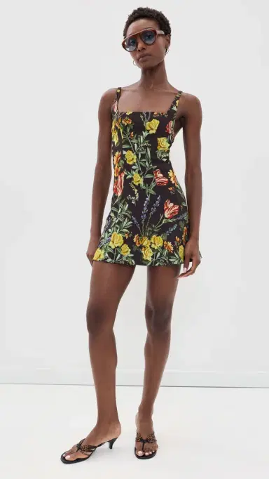 ALICE + OLIVIA Julia Mini Dress Desert Springs Black | Thumbnail 5 ALICE + OLIVIA Julia Mini Dress Desert Springs Black | Thumbnail 5