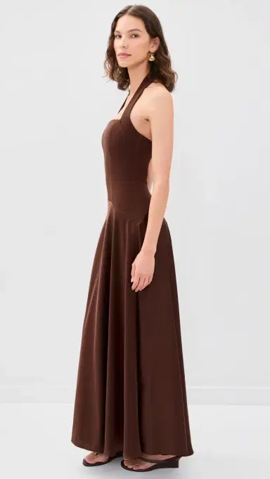 Runaway The Label Odina Maxi Dress Chocolate | Thumbnail 4 Runaway The Label Odina Maxi Dress Chocolate | Thumbnail 4