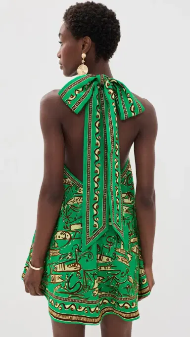 ALÉMAIS Fish Sticks Mini Dress Green | Thumbnail 3 ALÉMAIS Fish Sticks Mini Dress Green | Thumbnail 3