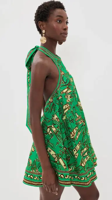ALÉMAIS Fish Sticks Mini Dress Green | Thumbnail 4 ALÉMAIS Fish Sticks Mini Dress Green | Thumbnail 4