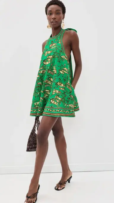 ALÉMAIS Fish Sticks Mini Dress Green | Thumbnail 5 ALÉMAIS Fish Sticks Mini Dress Green | Thumbnail 5