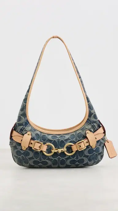 Coach Belted Ergo Signature Jacquard Shoulder Bag 26 Denim One Size | Thumbnail 2 Coach Belted Ergo Signature Jacquard Shoulder Bag 26 Denim One Size | Thumbnail 2