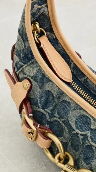 Coach Belted Ergo Signature Jacquard Shoulder Bag 26 Denim One Size | Thumbnail 5 Coach Belted Ergo Signature Jacquard Shoulder Bag 26 Denim One Size | Thumbnail 5