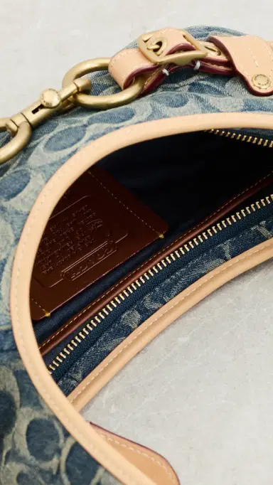Coach Belted Ergo Signature Jacquard Shoulder Bag 26 Denim One Size | Thumbnail 6 Coach Belted Ergo Signature Jacquard Shoulder Bag 26 Denim One Size | Thumbnail 6