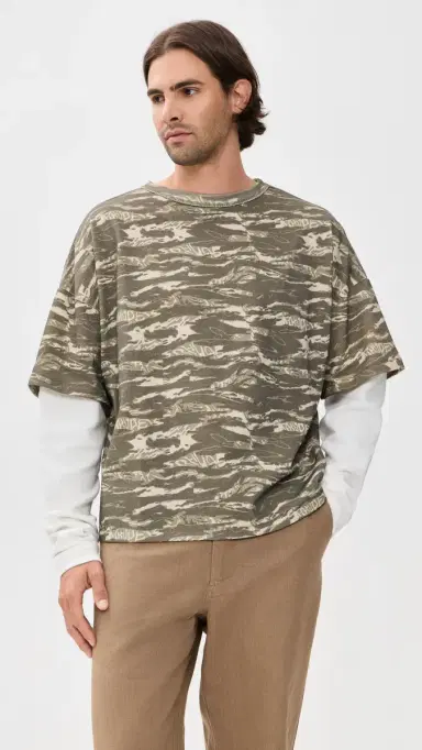 Rhude Tiger Camo Double-Layered Tee | Thumbnail 2 Rhude Tiger Camo Double-Layered Tee | Thumbnail 2