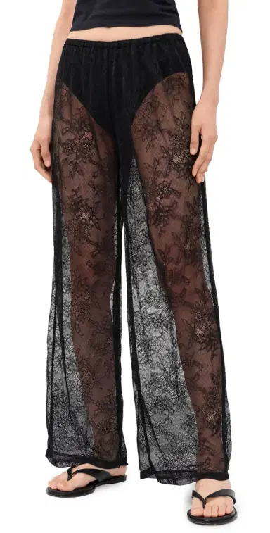 Runaway The Label Moda traight Lace Pants Black | Thumbnail 1 Runaway The Label Moda traight Lace Pants Black | Thumbnail 1