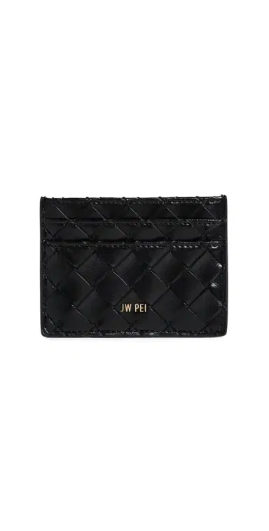 JW PEI Woven Texture Card Holder Black One Size | Thumbnail 1 JW PEI Woven Texture Card Holder Black One Size | Thumbnail 1
