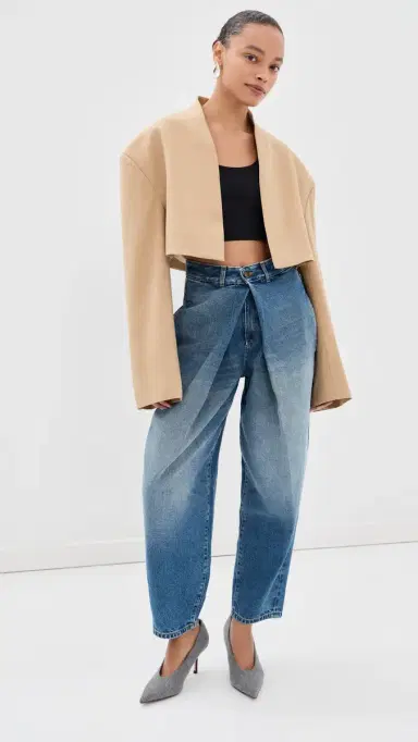 A.W.A.K.E. MODE A. W.A. K.E. MODE Cropped Tuxedo Jacket | Thumbnail 5 A.W.A.K.E. MODE A. W.A. K.E. MODE Cropped Tuxedo Jacket | Thumbnail 5