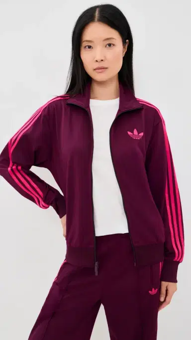 Adidas Firebird Loose Track Top Maroon/Power Pink M | Thumbnail 3 Adidas Firebird Loose Track Top Maroon/Power Pink M | Thumbnail 3