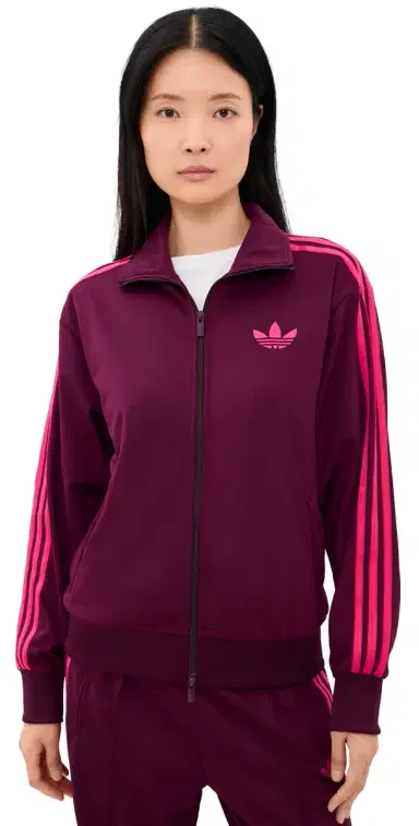 Adidas Firebird Loose Track Top Maroon/Power Pink M | Thumbnail 1 Adidas Firebird Loose Track Top Maroon/Power Pink M | Thumbnail 1