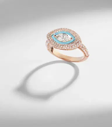 Kamyen Marquise Eye 18kt rose gold pinky ring with diamonds | Thumbnail 5 Kamyen Marquise Eye 18kt rose gold pinky ring with diamonds | Thumbnail 5