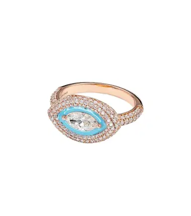Kamyen Marquise Eye 18kt rose gold pinky ring with diamonds | Thumbnail 1 Kamyen Marquise Eye 18kt rose gold pinky ring with diamonds | Thumbnail 1