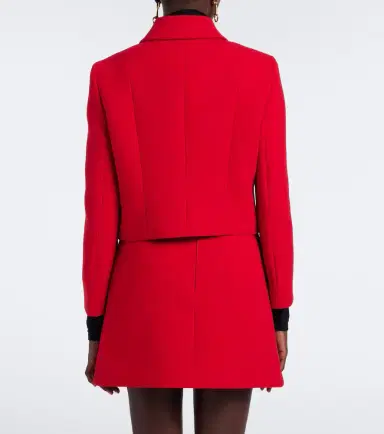 Gucci Double G cropped wool crêpe jacket | Thumbnail 3 Gucci Double G cropped wool crêpe jacket | Thumbnail 3