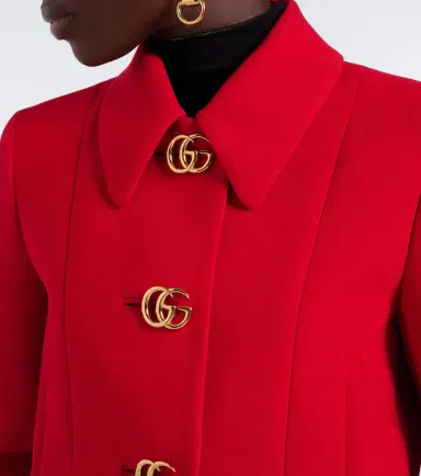 Gucci Double G cropped wool crêpe jacket | Thumbnail 4 Gucci Double G cropped wool crêpe jacket | Thumbnail 4
