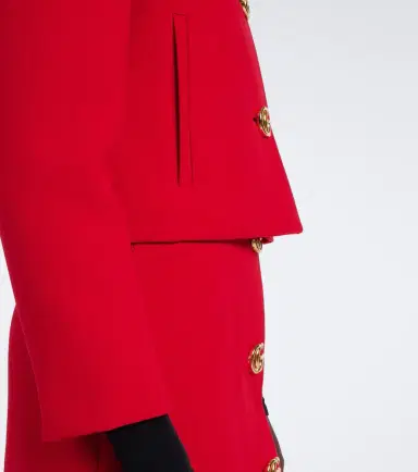 Gucci Double G cropped wool crêpe jacket | Thumbnail 5 Gucci Double G cropped wool crêpe jacket | Thumbnail 5