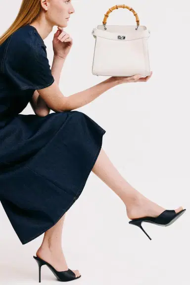 MICHINO Lutece Bamboo Mini Bag - Cream | Thumbnail 2 MICHINO Lutece Bamboo Mini Bag - Cream | Thumbnail 2