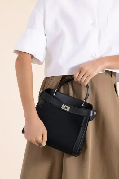 MICHINO Lutece Canvas Mini Bag - Black | Thumbnail 4 MICHINO Lutece Canvas Mini Bag - Black | Thumbnail 4