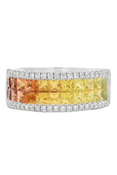 LISA NIK Yellow Sapphire Diamond Rainbow Collection Ring | Thumbnail 1 LISA NIK Yellow Sapphire Diamond Rainbow Collection Ring | Thumbnail 1