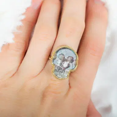 Amáli Amáli One of a Kind 18K Yellow Gold Andamooka Opal Statement Ring Sz. 7 by The Solist | Thumbnail 3 Amáli Amáli One of a Kind 18K Yellow Gold Andamooka Opal Statement Ring Sz. 7 by The Solist | Thumbnail 3