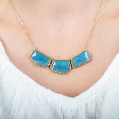 Amáli Amáli One of a Kind 18K Yellow Gold Aquamarine Necklace by The Solist | Thumbnail 3 Amáli Amáli One of a Kind 18K Yellow Gold Aquamarine Necklace by The Solist | Thumbnail 3