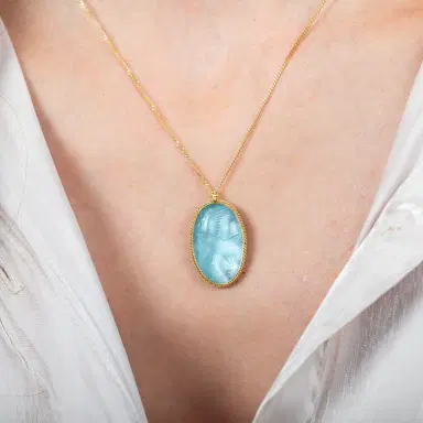 Amáli Amáli One of a Kind 18K Yellow Gold Aquamarine Pendant Necklace by The Solist | Thumbnail 2 Amáli Amáli One of a Kind 18K Yellow Gold Aquamarine Pendant Necklace by The Solist | Thumbnail 2